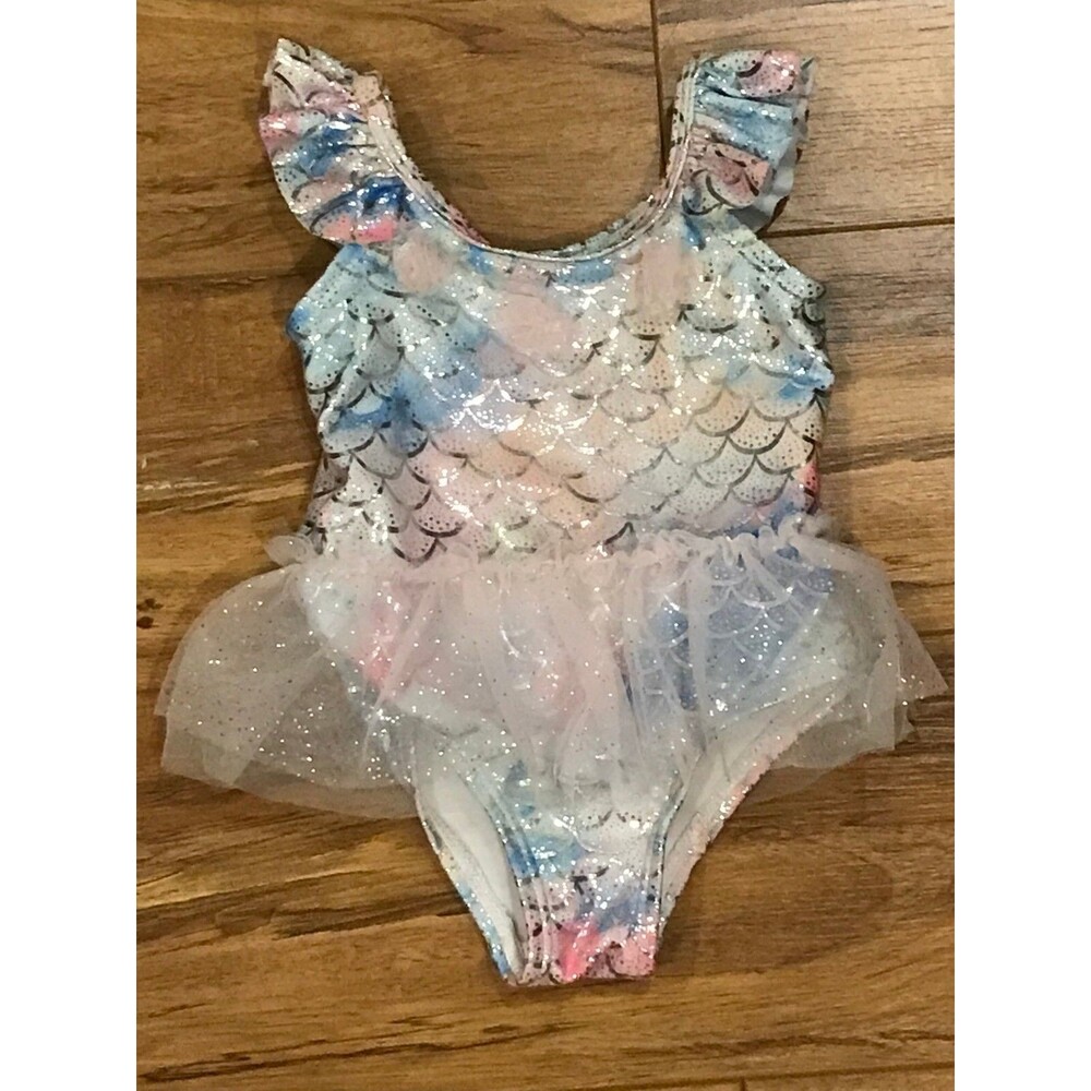 Baby Girl's 6 Month Swimsuit One-Piece Wetsuit Club Mermaid Ruffles